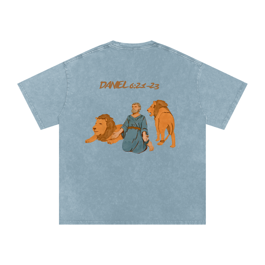 The "My God Sent His Angel" (Daniel 6:21-23) Washed Oversized T-Shirt