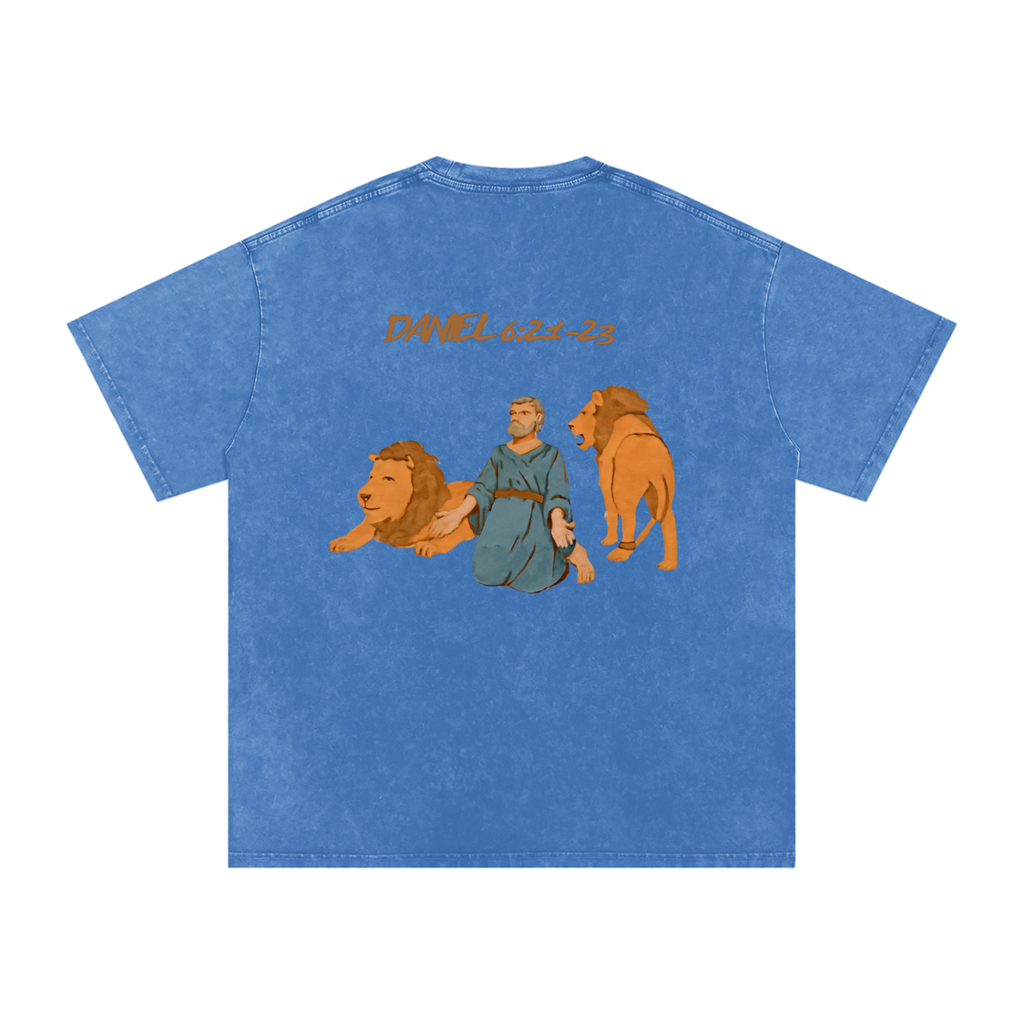 The "My God Sent His Angel" (Daniel 6:21-23) Washed Oversized T-Shirt