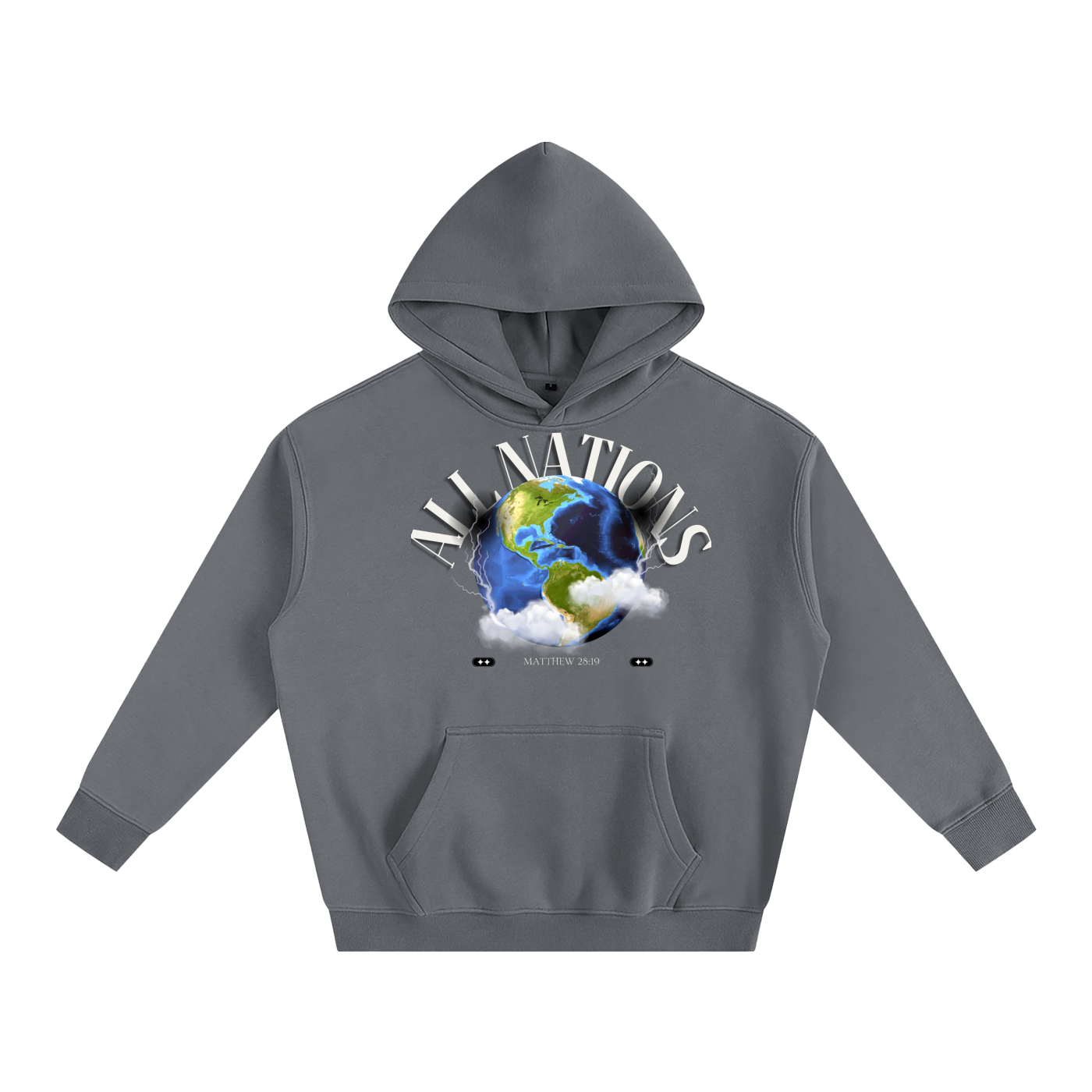 "All Nations" Oversize Fleeced Hoodie