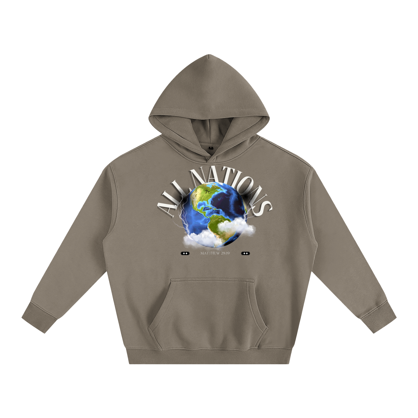 "All Nations" Oversize Fleeced Hoodie