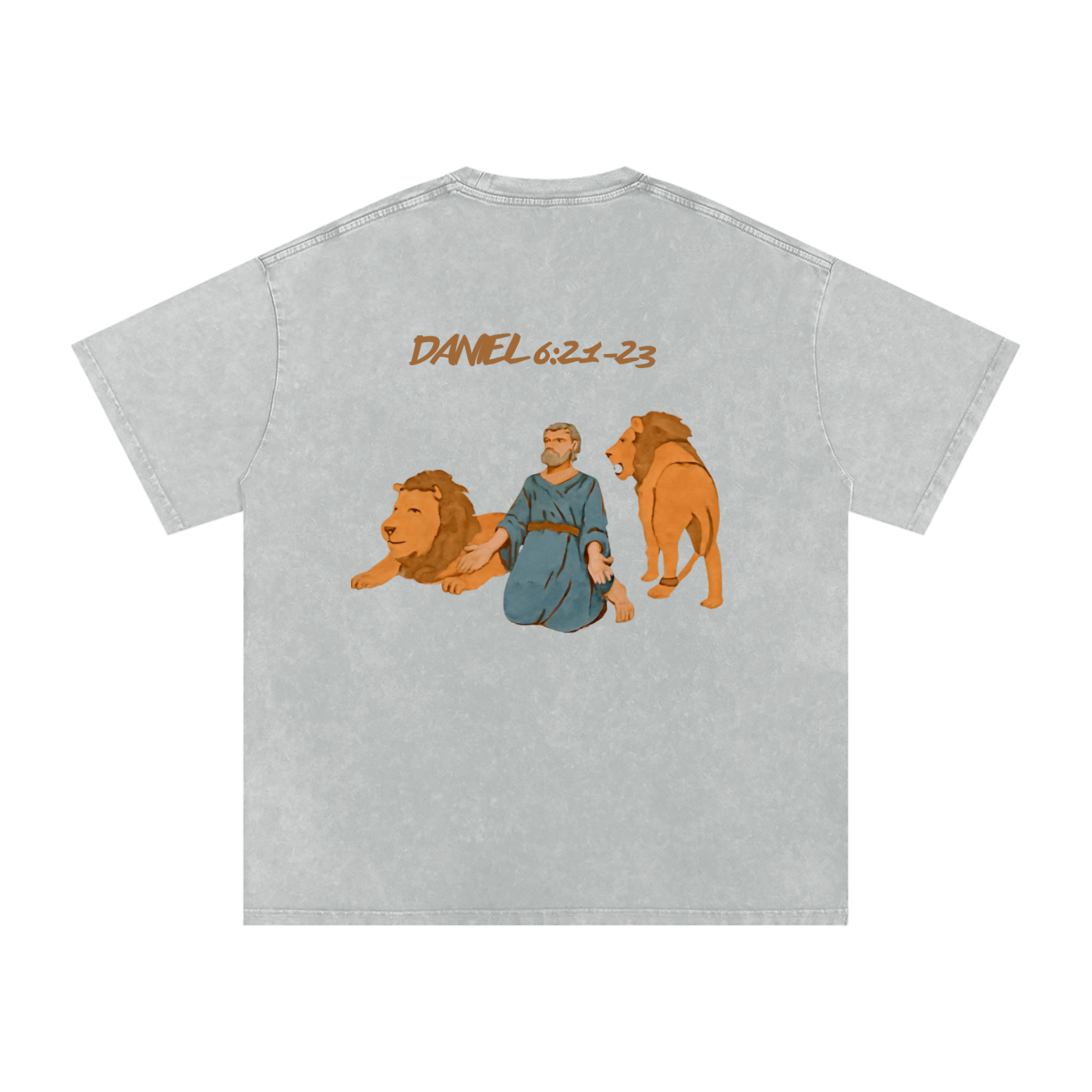 The "My God Sent His Angel" (Daniel 6:21-23) Washed Oversized T-Shirt