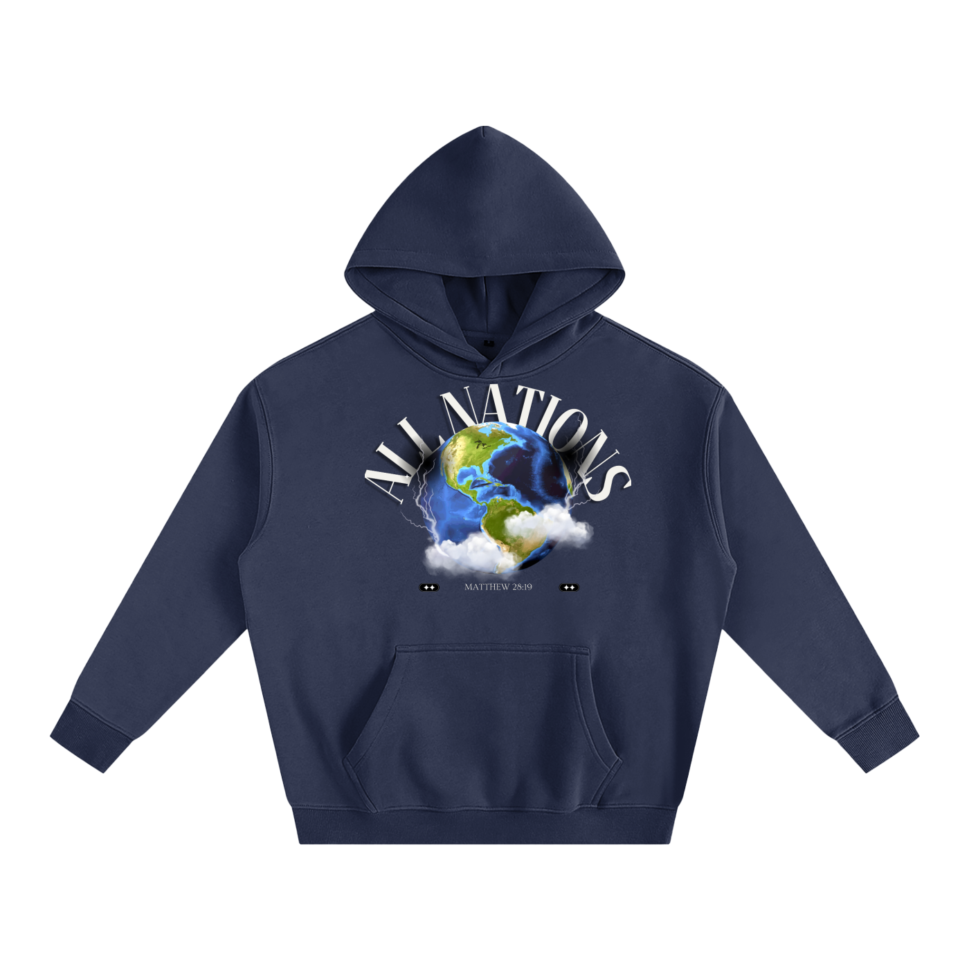 "All Nations" Oversize Fleeced Hoodie