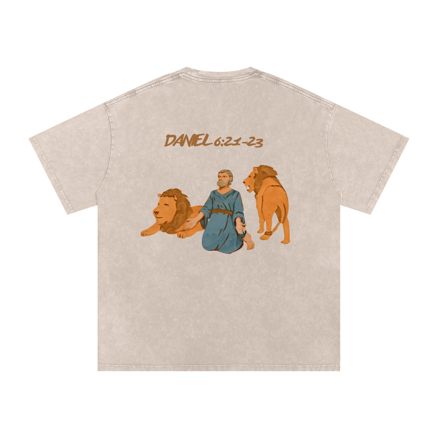 The "My God Sent His Angel" (Daniel 6:21-23) Washed Oversized T-Shirt