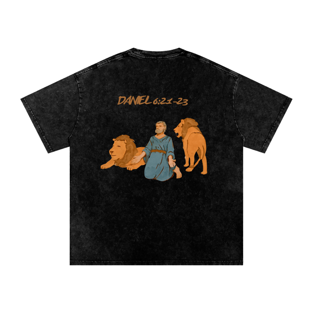 The "My God Sent His Angel" (Daniel 6:21-23) Washed Oversized T-Shirt