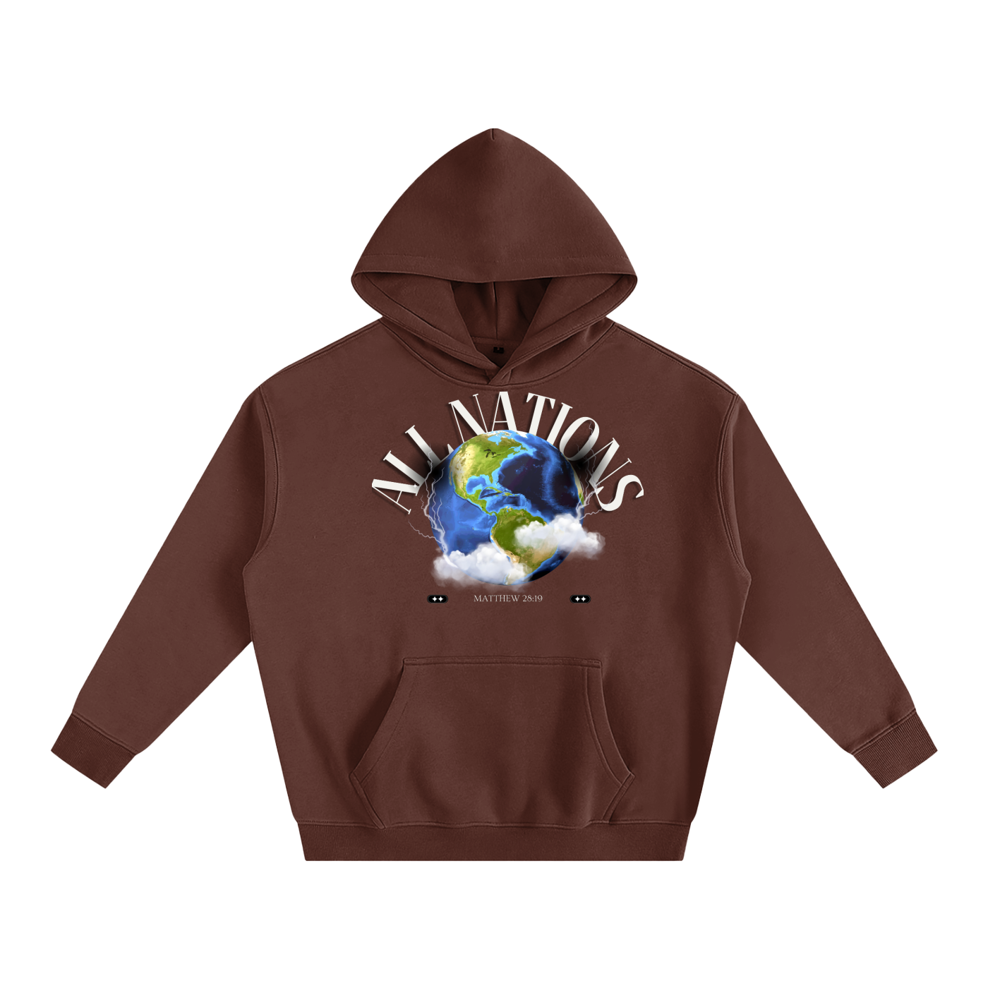 "All Nations" Oversize Fleeced Hoodie
