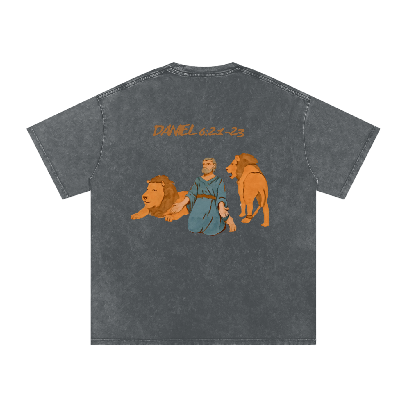 The "My God Sent His Angel" (Daniel 6:21-23) Washed Oversized T-Shirt