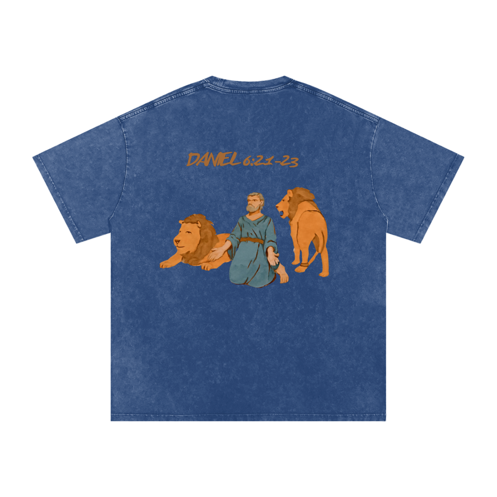 The "My God Sent His Angel" (Daniel 6:21-23) Washed Oversized T-Shirt